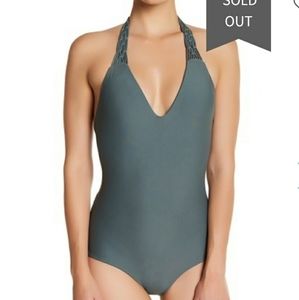 NWOT MIKOH MEDITERRAN MACRAME ONE PIECE SWIMSUIT
